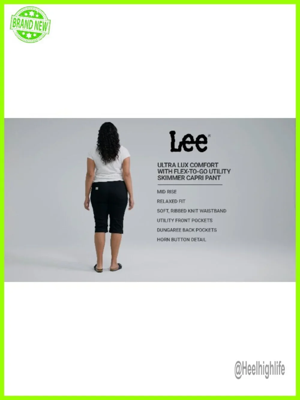 Plus Size Ultra Lux Comfort Flex-to-go Utility Skimmer Capri Pant